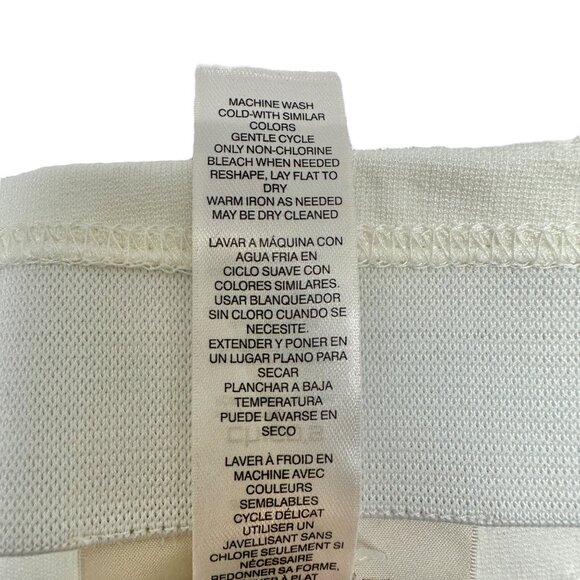 Chicos Size 2.5 Ankle Pants Womens L 14 White Rayon Blend Stretch Comfort Fit - Picture 6 of 8